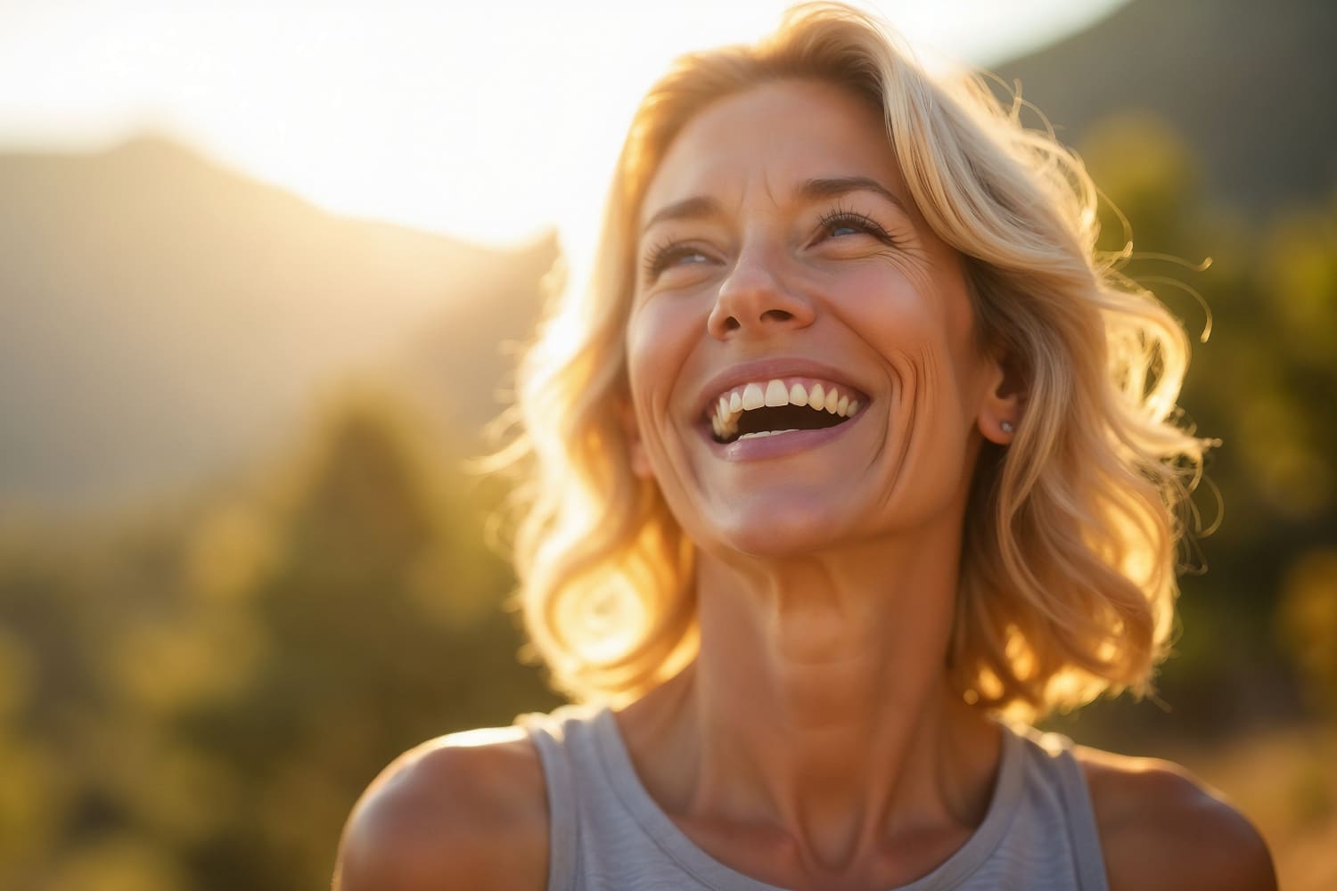 laughing older woman