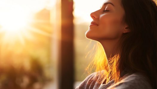 Woman Relaxing by Sunlit Window
