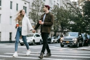 couple holding hands