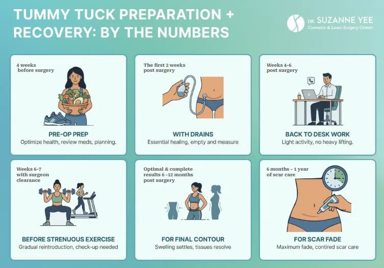 How do you prepare for and recover from a tummy tuck?