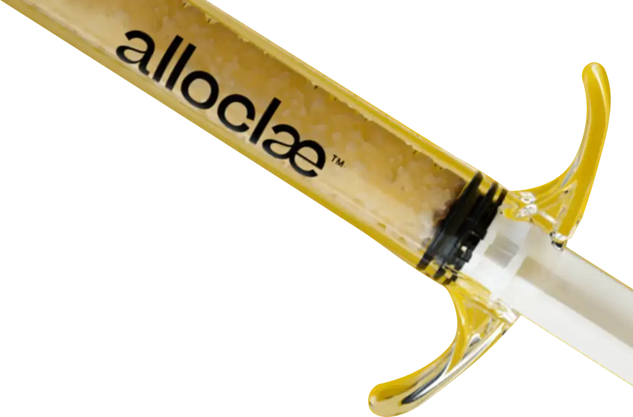 alloClae allograft adipose matrix product in a pre-filled applicator